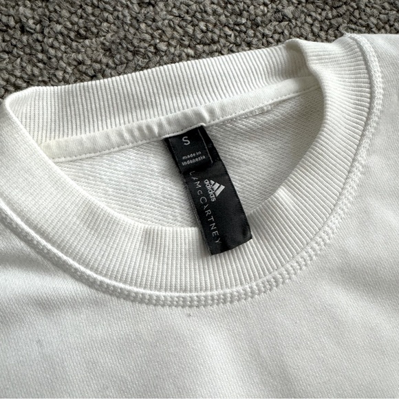 [STELLA MCCARTNEY FOR ADIDAS] Crewneck Sweatshirt French Terry White Size S NWOT - Picture 7 of 13